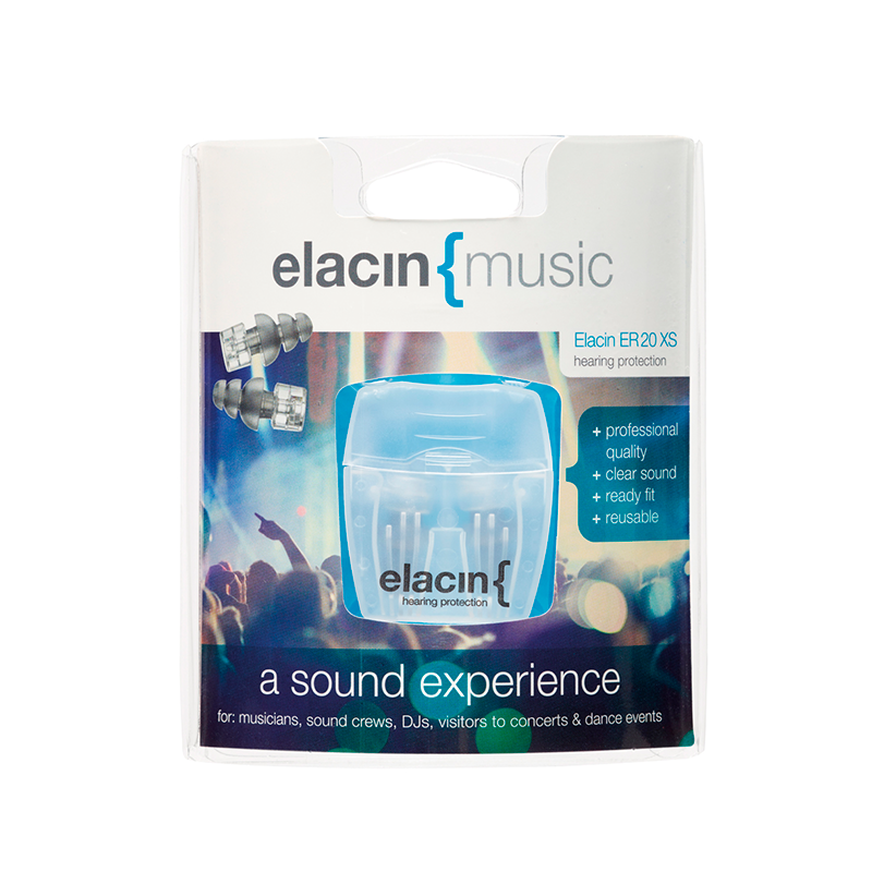 Elacin Music ER20 -kuulonsuojaimet musiikkialan ammattilaisille.