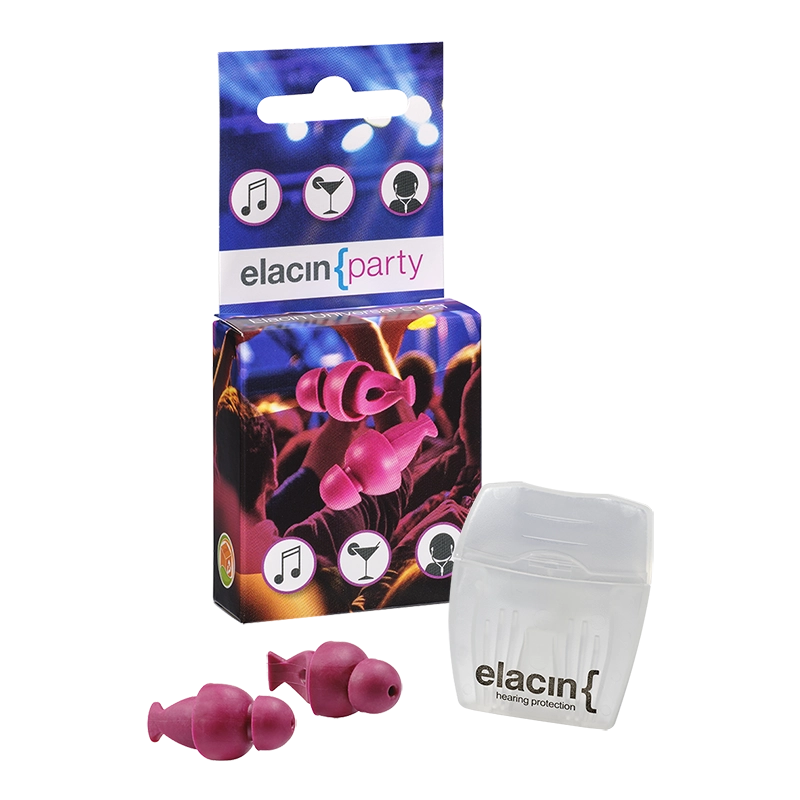 Elacin Party kuulokkeet pinkkinä, musiikki- ja juhlakäyttöön.