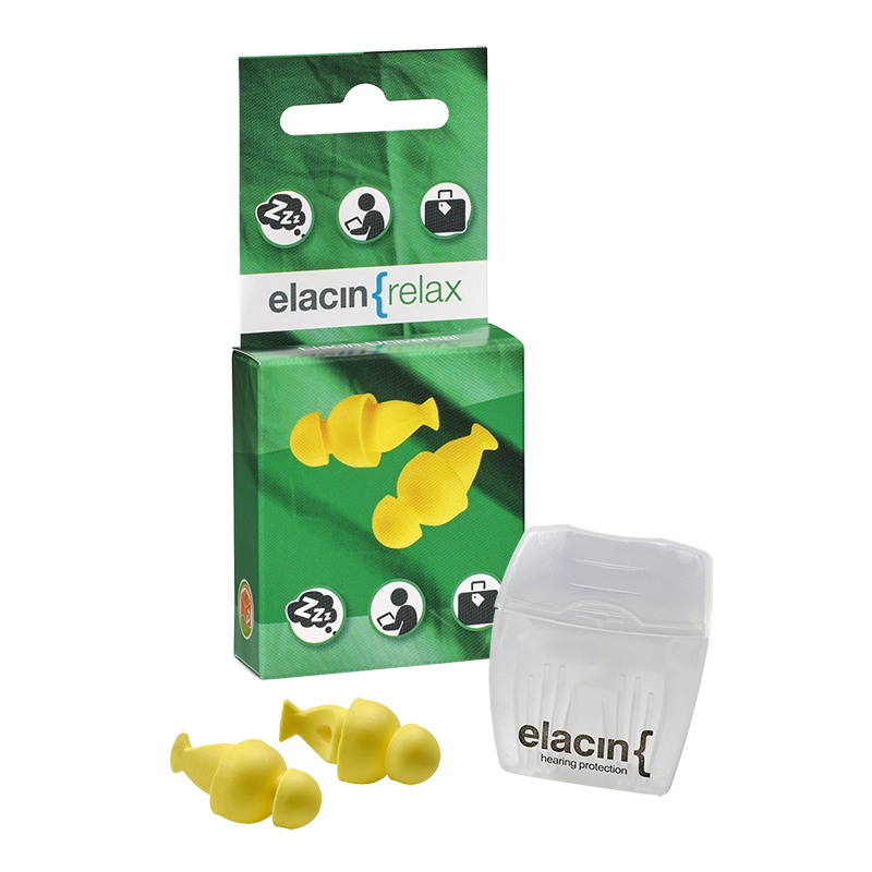 Elacin Universal Relax -kuulokkeet, hiljaiset ja mukavat korvatulpat.