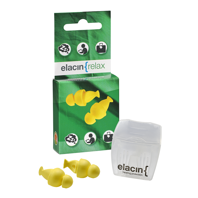 Elacin Universal Relax -korvatulpat, mukava ja tehokas kuulonsuojaus.