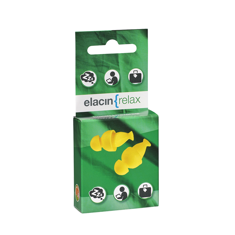 Elacin Universal Relax korvatulpat, mukavat ja hiljaiset kuulemisen suojaamiseen.